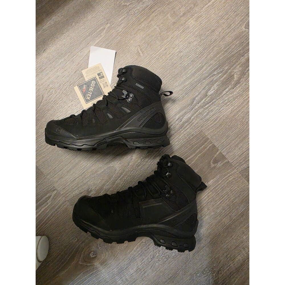NWT REG SALOMON QUEST 4D GTX FORCES 2 EN BOOTS 407232 BLACK USA W6 Mens 5 New NB